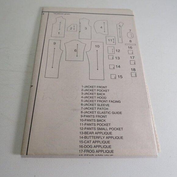 Simplicity 5378 Clothing Pattern Jacket Coat Snow Pants 2 - 6X UNCUT - Picture 5 of 8